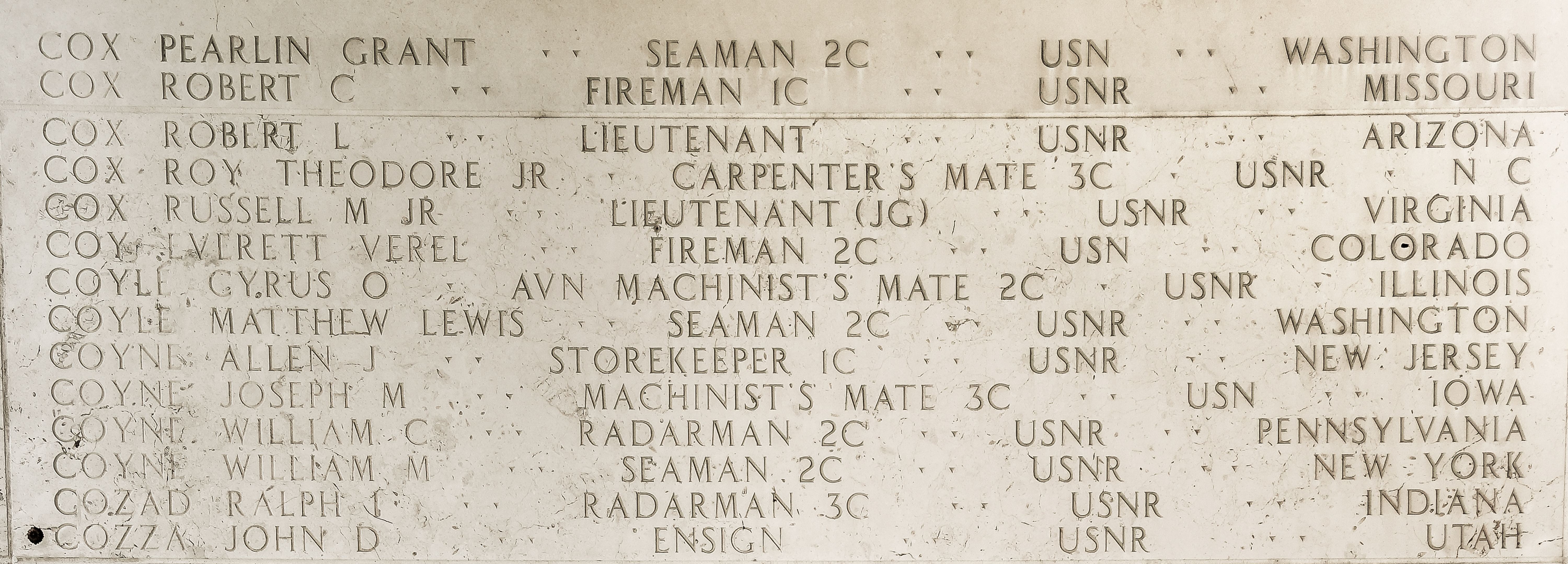 William C. Coyne, Radarman Second Class